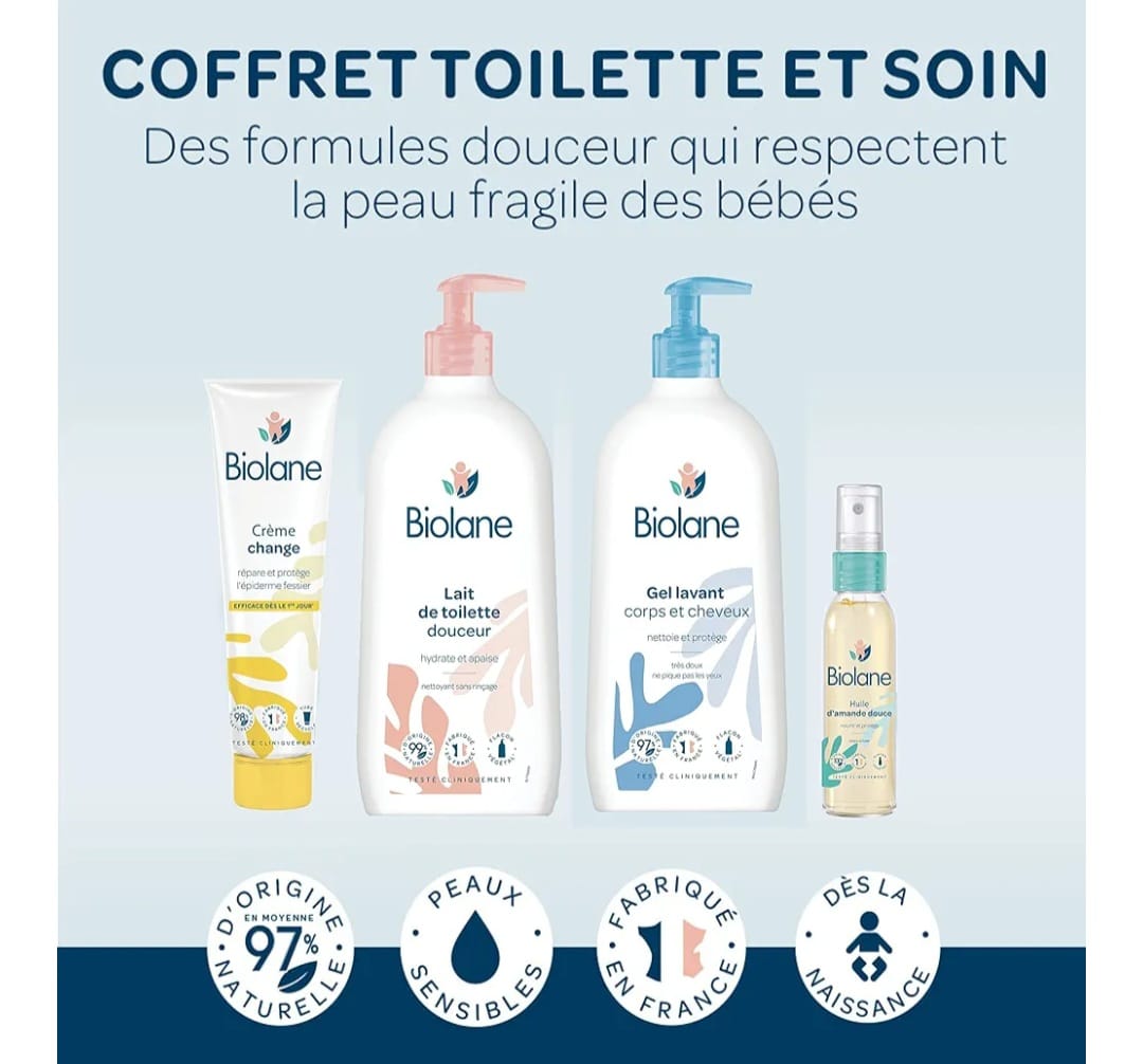 BIOLANE - Kit Essentiels Bain & Toilette - Bébé