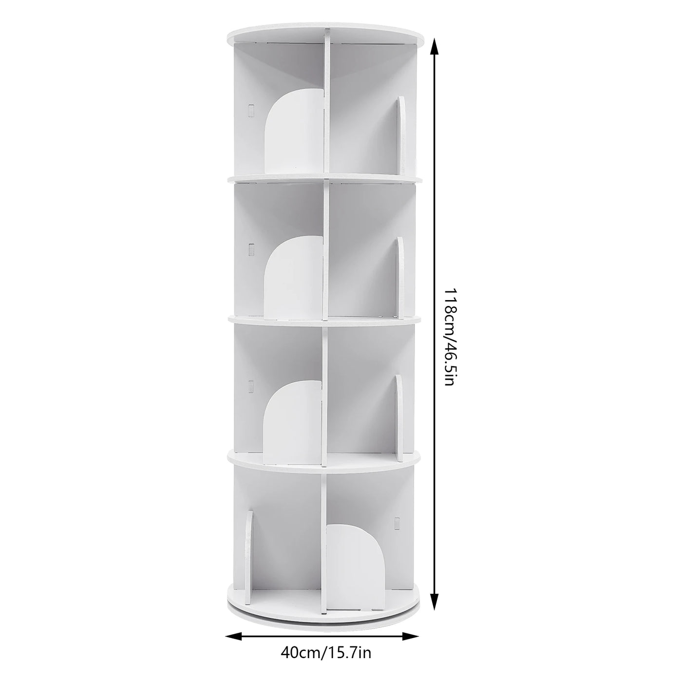Rotating Wooden Bookshelf