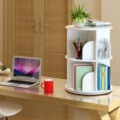 Rotating Wooden Bookshelf