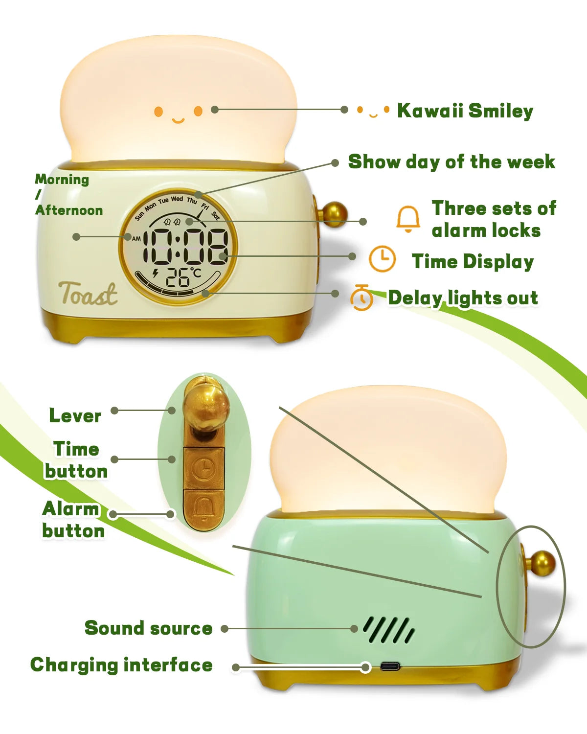 Wake-Up Nightlight Clock