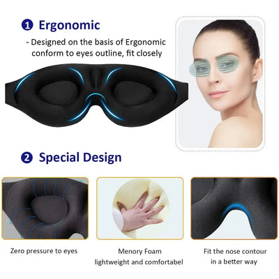 light-Blocking Sleep Mask for Men & Women