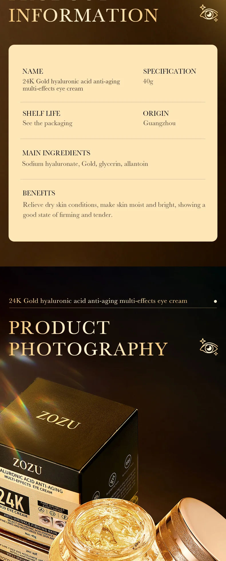 24K Gold Eye Cream